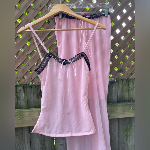 Bella Venice “The Katarina” 2 Piece Pink Mesh Coquette Set 🌹 - Picture 1 of 10